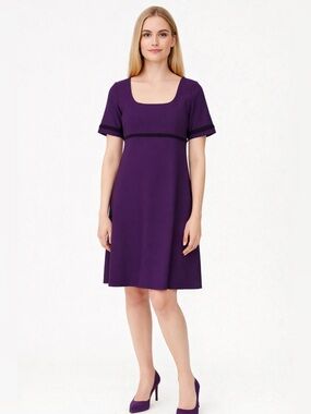 🛍️SALE🛍️ Custom-tailored Elegant Women's Short-sleeve Purple Mini Dress